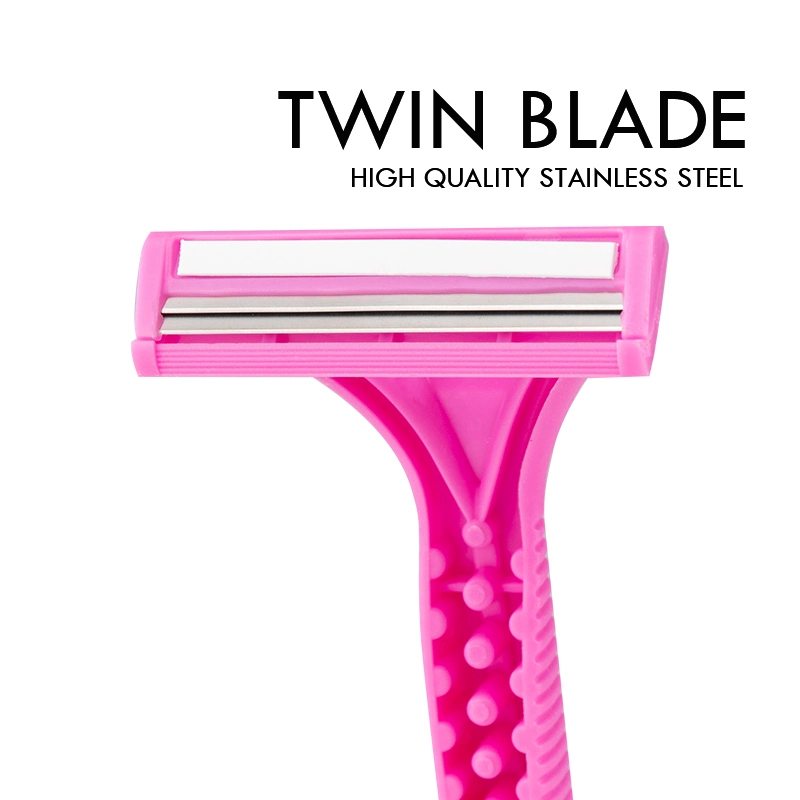 Women Disposable Razor for Two Blades Stainless Steel Fixed Head