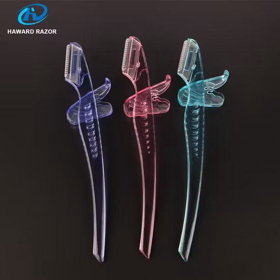 D106 Piccolo MOQ Strumento per peli del viso Trimmer Manico in plastica ABS Sicurezza più nitido Rasoio per sopracciglia